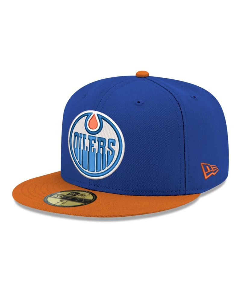 Men's Royal Edmonton Oilers Core Logo Two-Tone 59FIFTY Fitted Hat