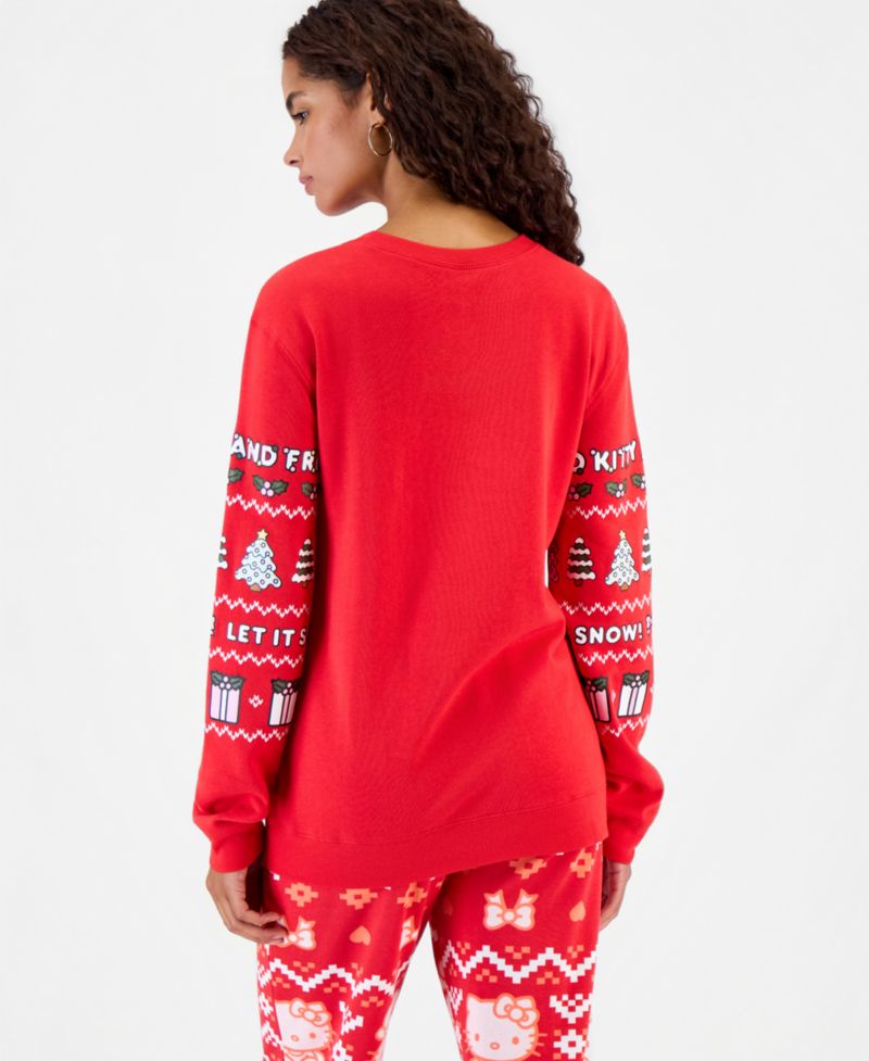 Juniors' Hello Kitty Christmas Graphic Sweatshirt