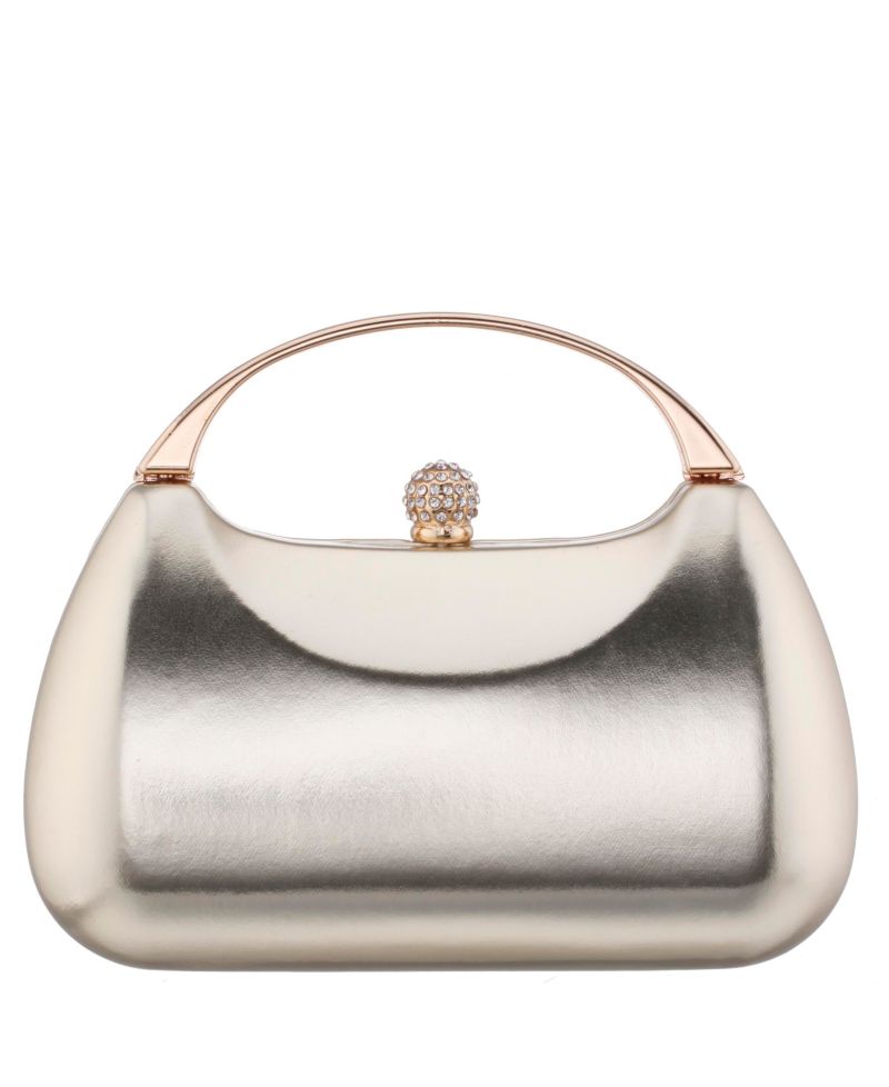 Minaudiere with Metal Handle Clutch