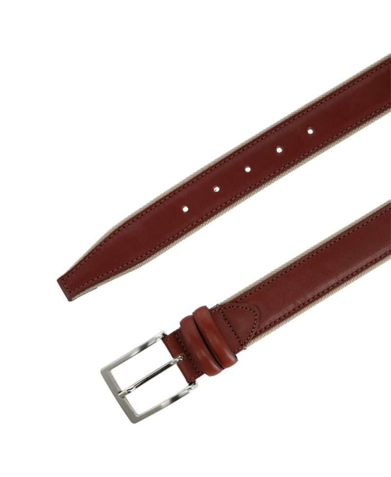 Men's The Back Nine 35mm Full Grain Leather with Nylon Lining Golf Belt