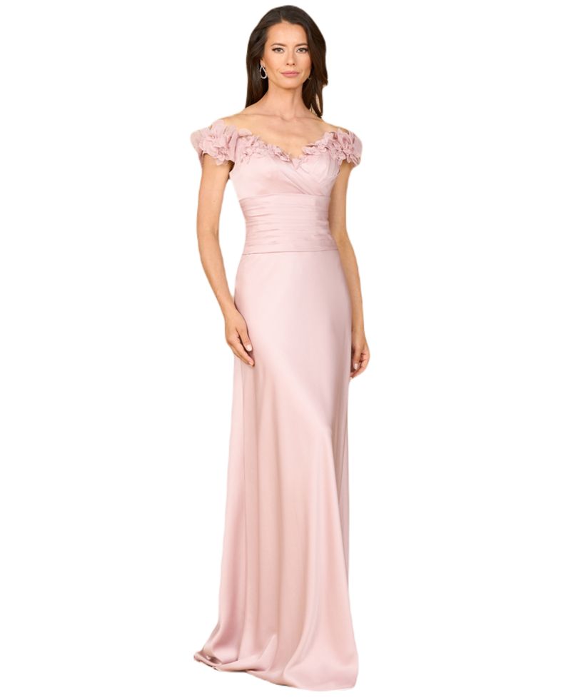Women's Off Shoulder Satin Gown
