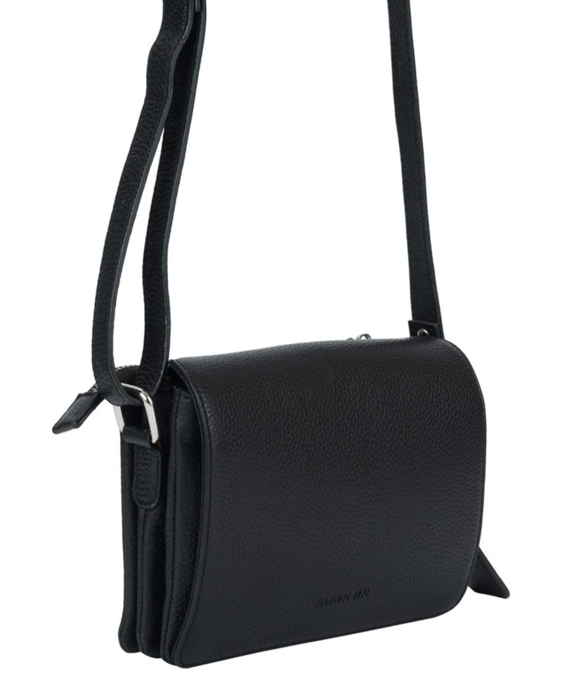 Pebble Leather Connie Crossbody Handbag