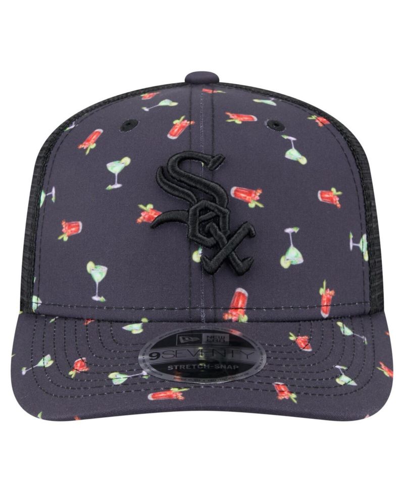 Men's Navy Chicago White Sox Adventure Drinks Pattern 9SEVENTY Stretch-Snap Hat