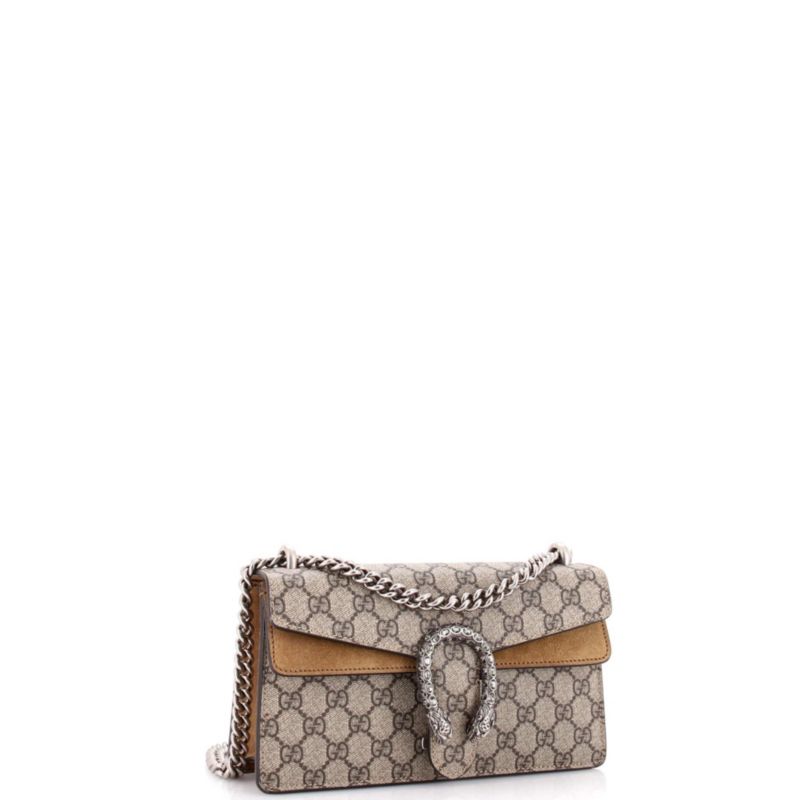 Small Dionysus Bag GG Coated Canvas with Crystal Embellished Metal