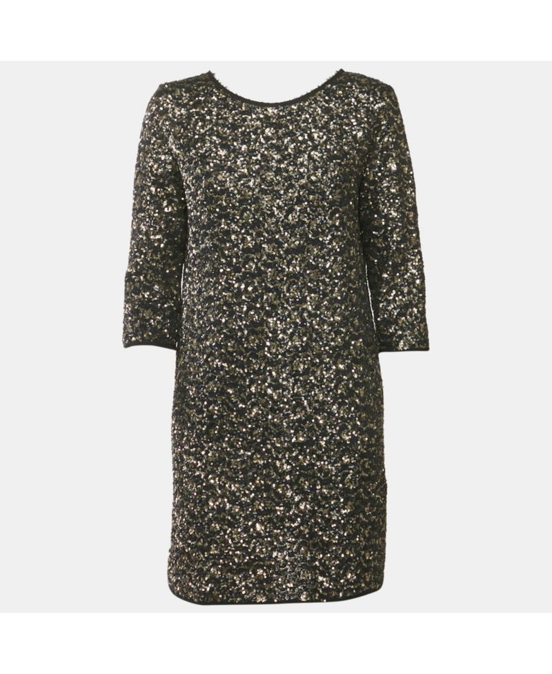 Women's Black/metallic Sequin Deluxe Rousse Mini Dress