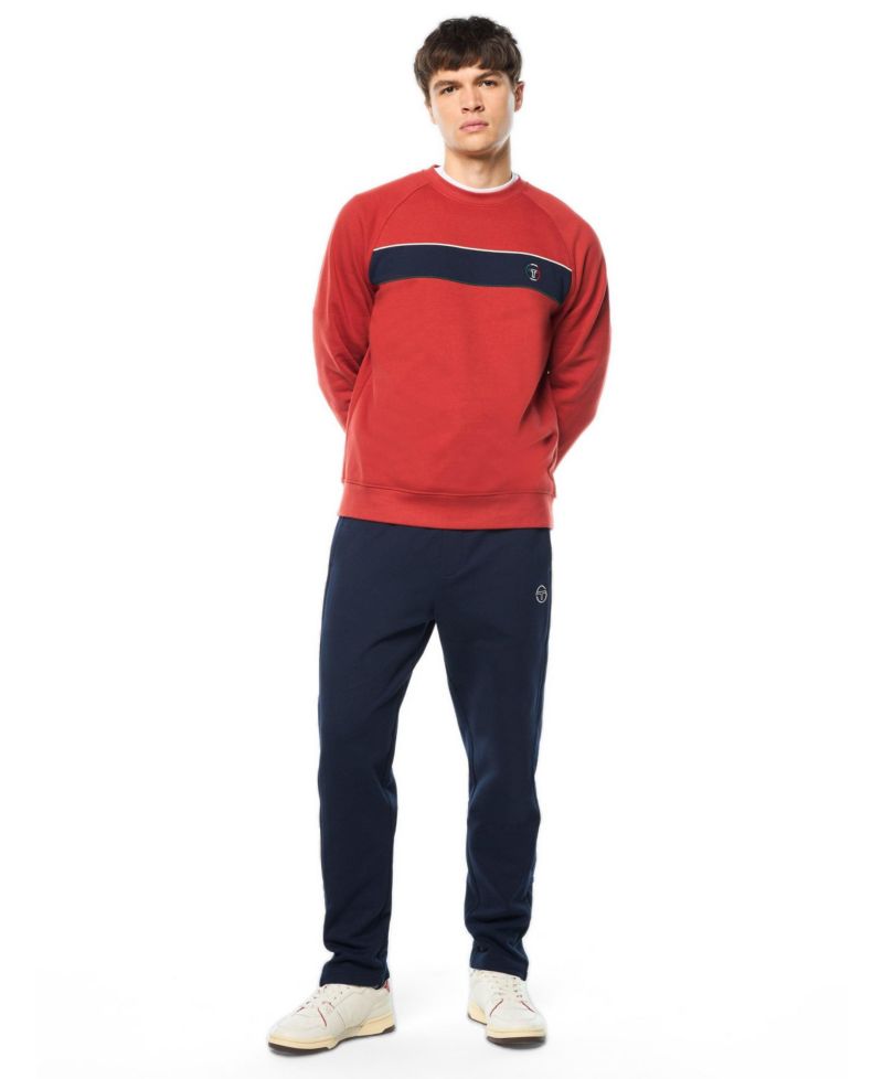 Men's Tricolore Tri-Color Embroidered Monogram Premium French Terry Sweatshirt