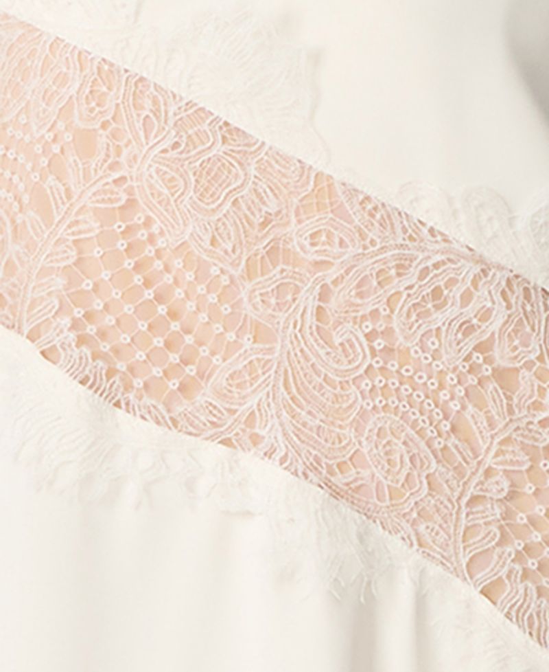 V-Neck Lace Asymmetric Wes Dress