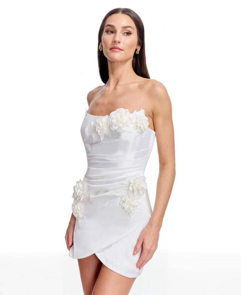 Women's Isabella Strapless Bustier Tulip Hem Mini Dress