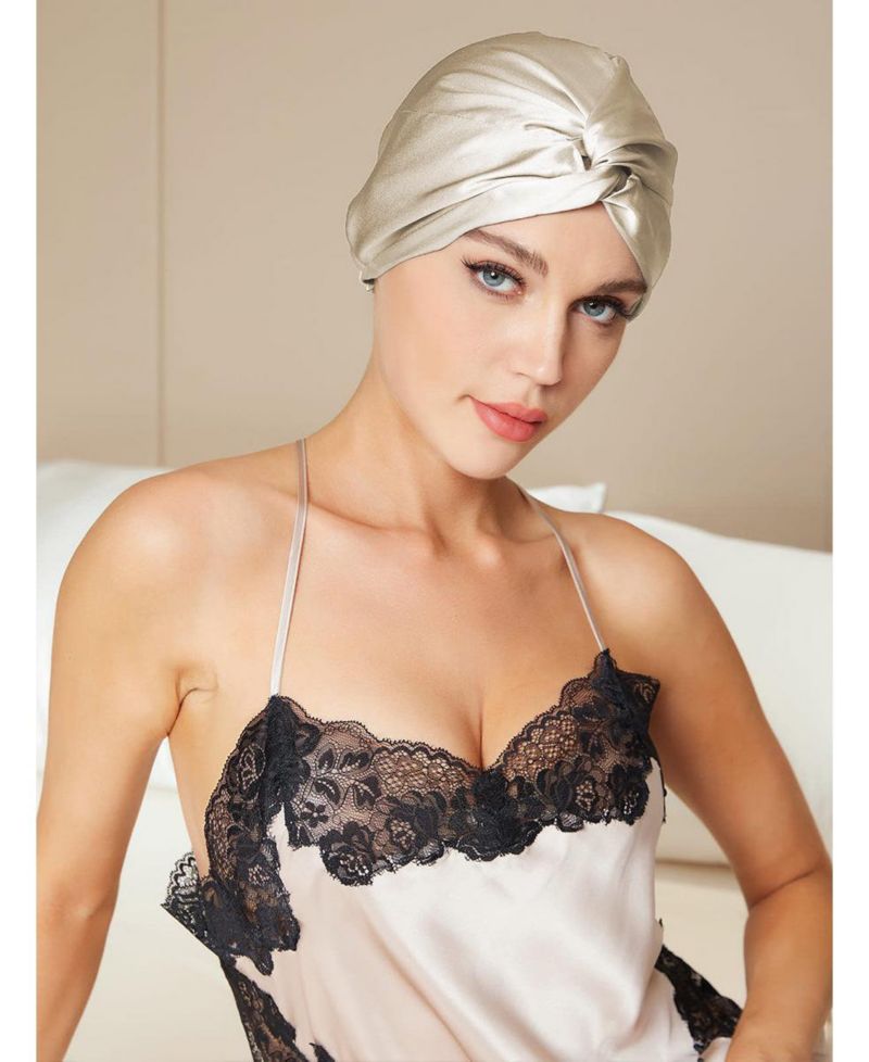 Pure Silk Knot-Front Hair Bonnet