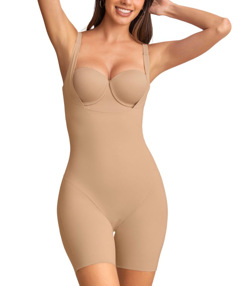 Women's Step-in Body Shaper with Butt-Lifting Short Bottom