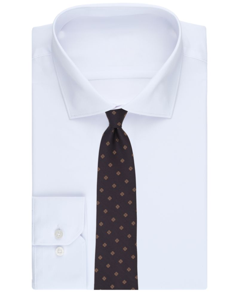 Men's Spaced Foulard Floral Pattern Classic Tie