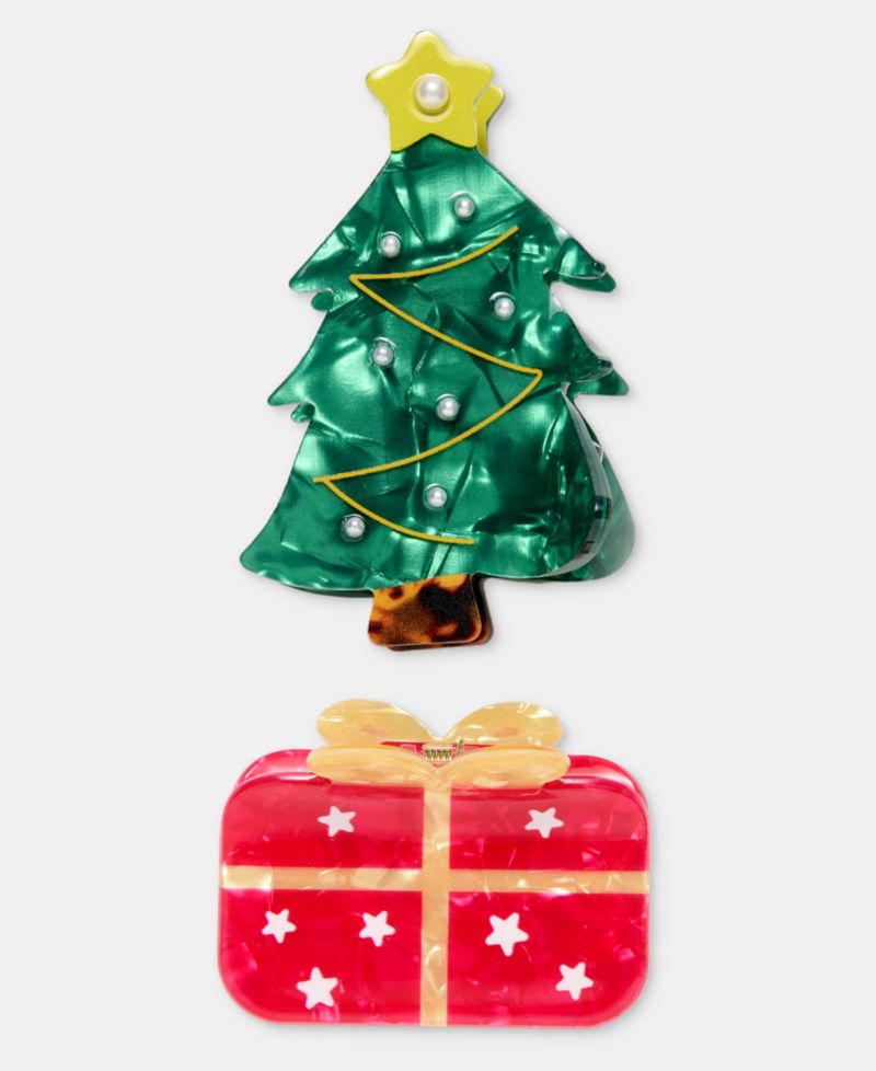 Holiday Claw Hair Clips, Set of Two