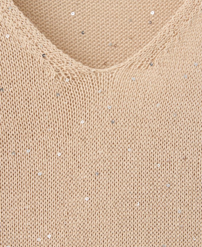 Women's Sequin Detail V-Neck Tank Top