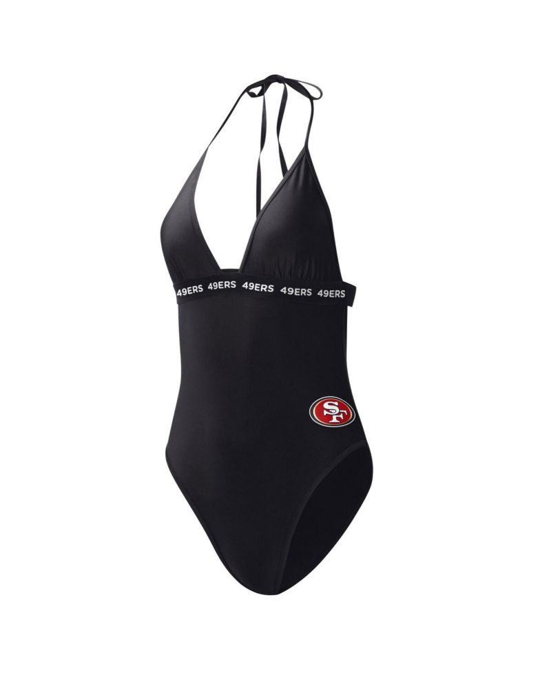 Women's Black San Francisco 49ers Full Count One-Piece Swimsuit