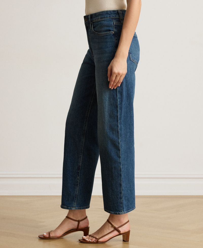 Women's High-Rise Relaxed-Fit Straight-Leg Jeans, 26" Inseam