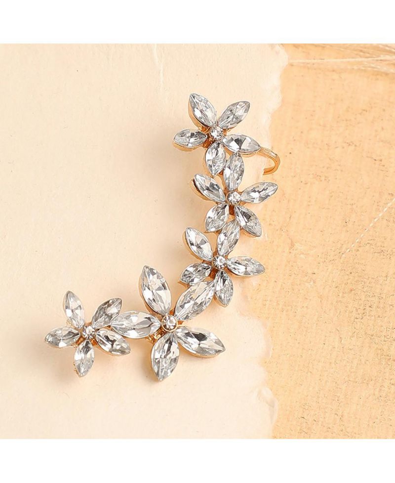 Women's Embellished Cluster Earcuff Earrings