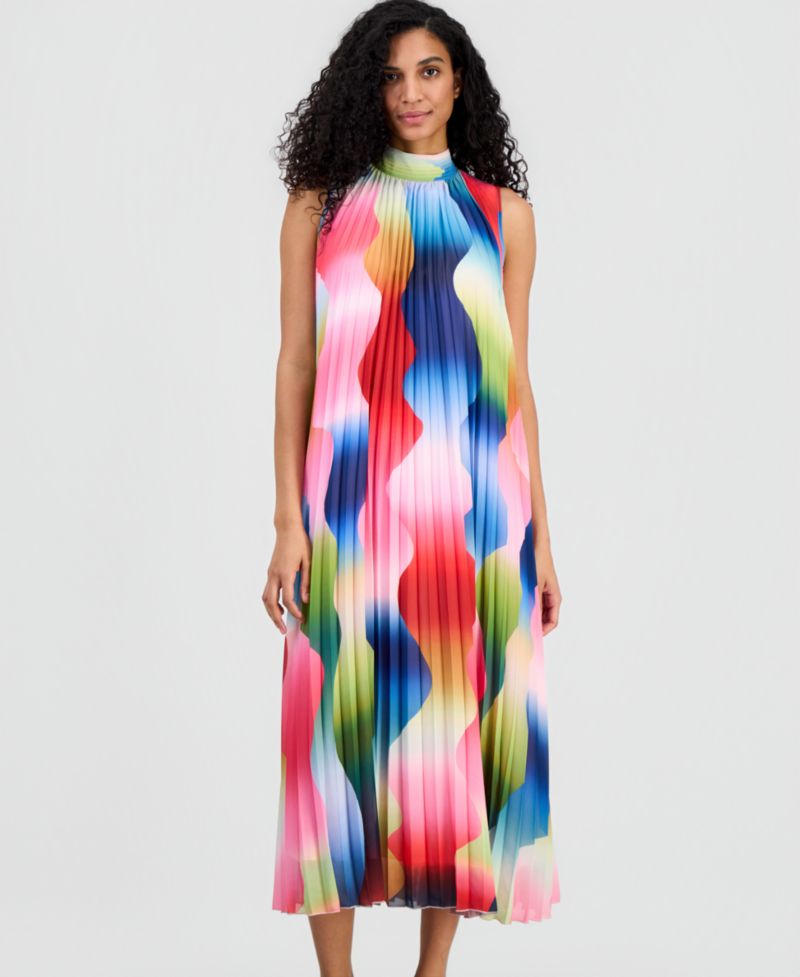 Women's Pleated Chiffon Dress