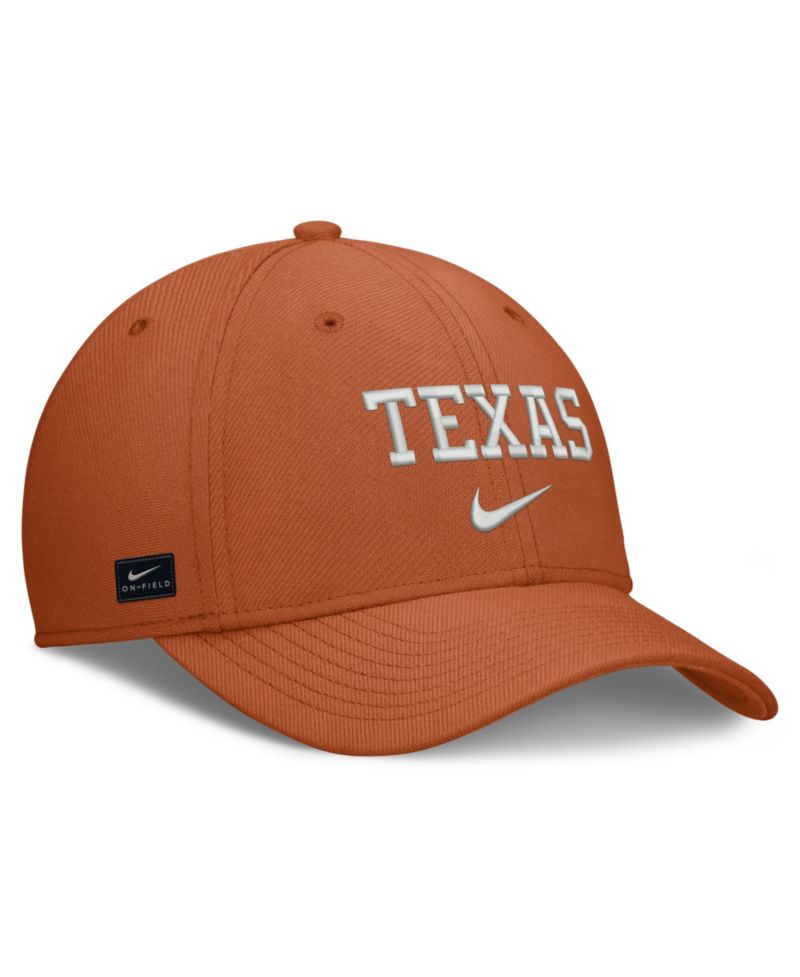 Men's Texas Orange Texas Longhorns Rise On-Field SwooshFlex Dri-FIT Flex Hat