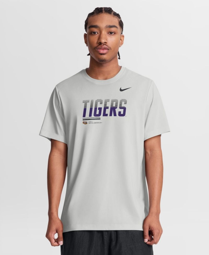 Men's Gray LSU Tigers Sideline Legend Dri-FIT T-Shirt