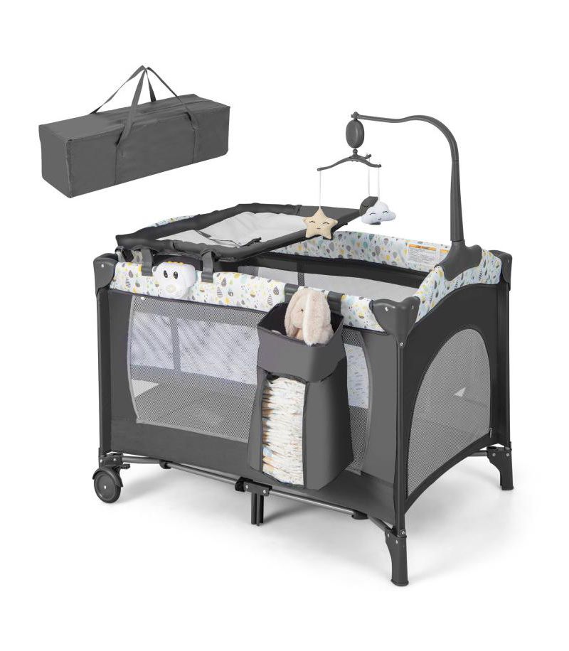 Multi-Functional Baby Playpen with Mattress and Removable Changing Table