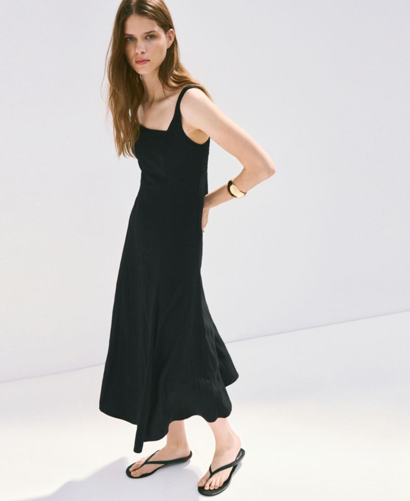 Women's Crinkle-Effect A-Line Dress