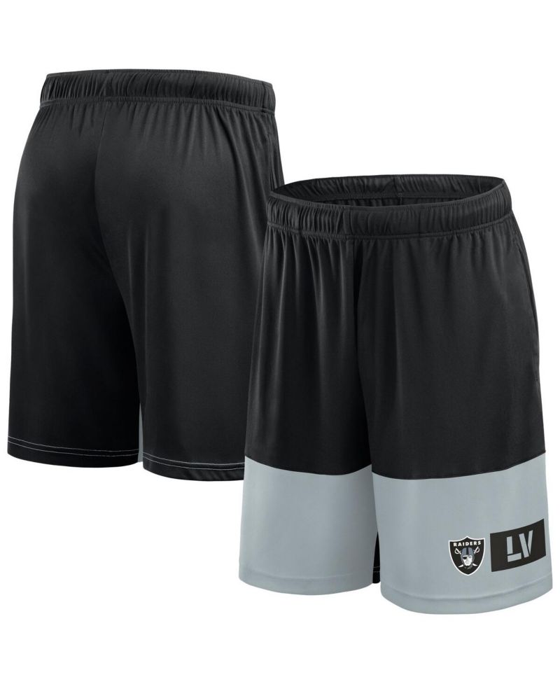 Men's Black/Silver Las Vegas Raiders Big & Tall Best of the Best Performance Shorts