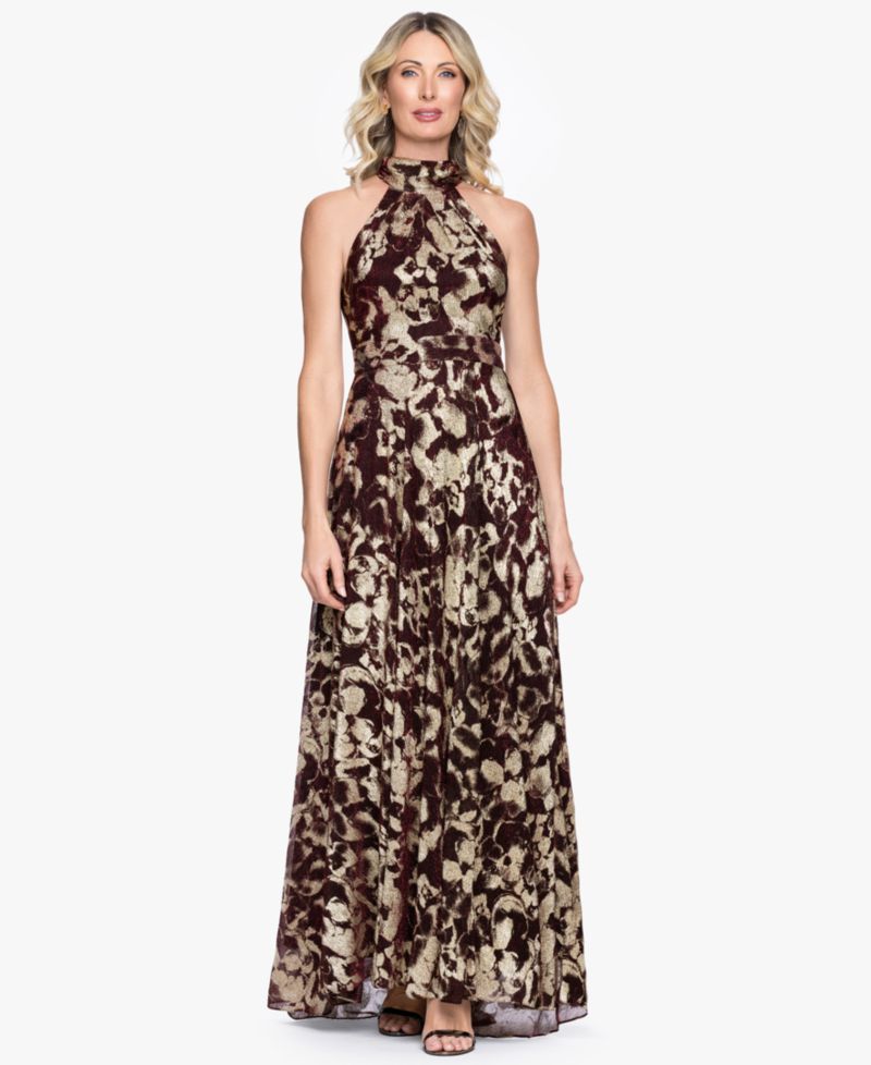 Petite Sleeveless Halter Neck Gown