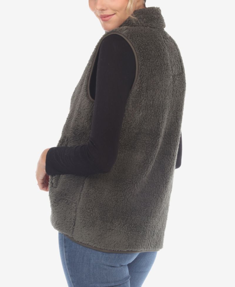 Women's Zip Up Sherpa Vest
