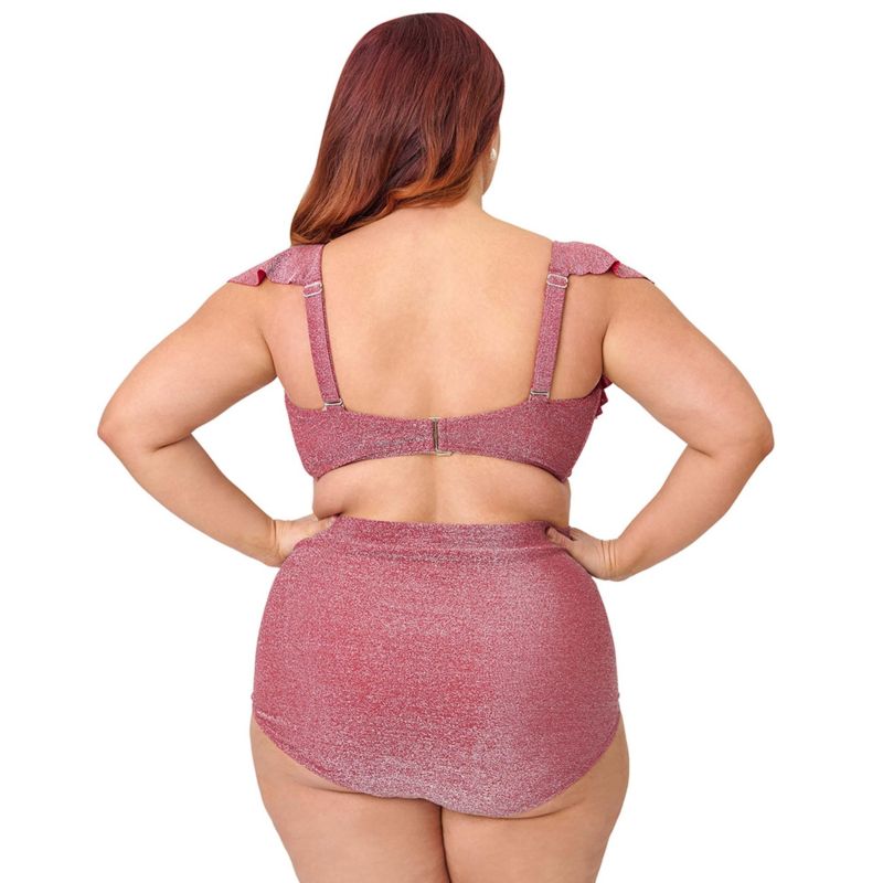 Plus Size Ruffled Cap Sleeve Frida Swim Top