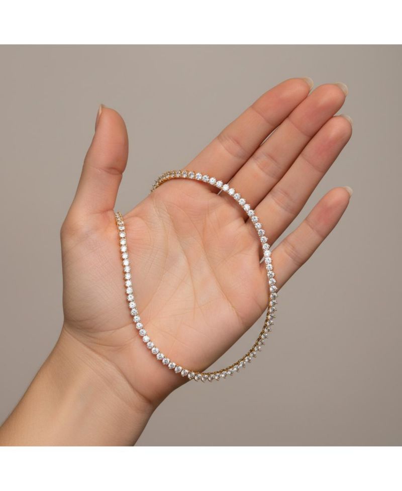 Minimalist Cubic Zirconia 4MM Tennis Necklace
