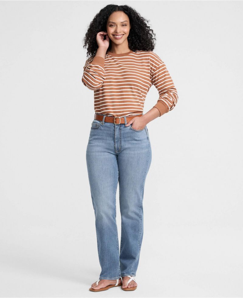 Women's High-Rise Straight-Leg Curvy Jeans