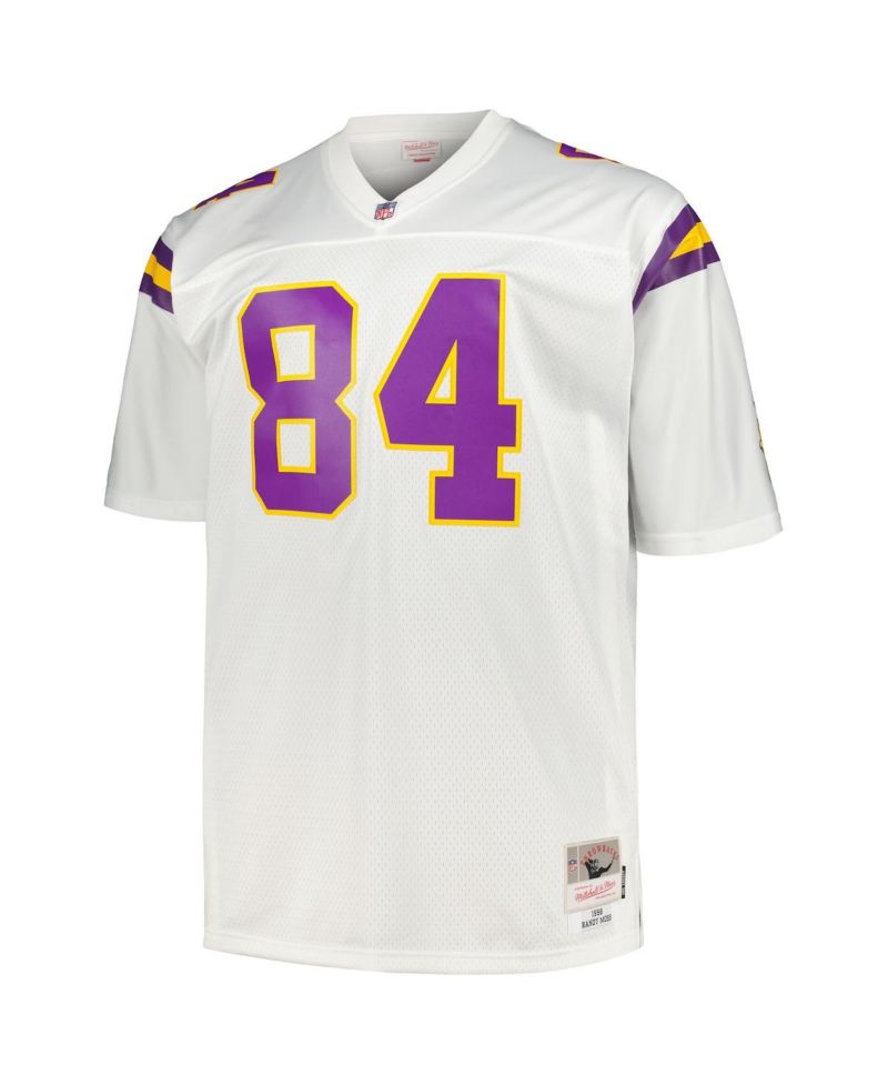 Men's Randy Moss White Minnesota Vikings Big and Tall 1998 Legacy Retired Player Jersey