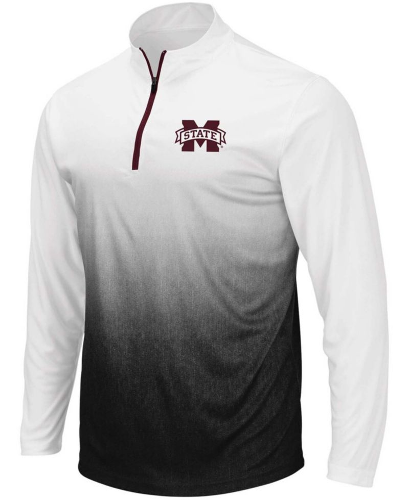 Men's Gray Mississippi State Bulldogs Magic Team Logo Quarter-Zip Jacket