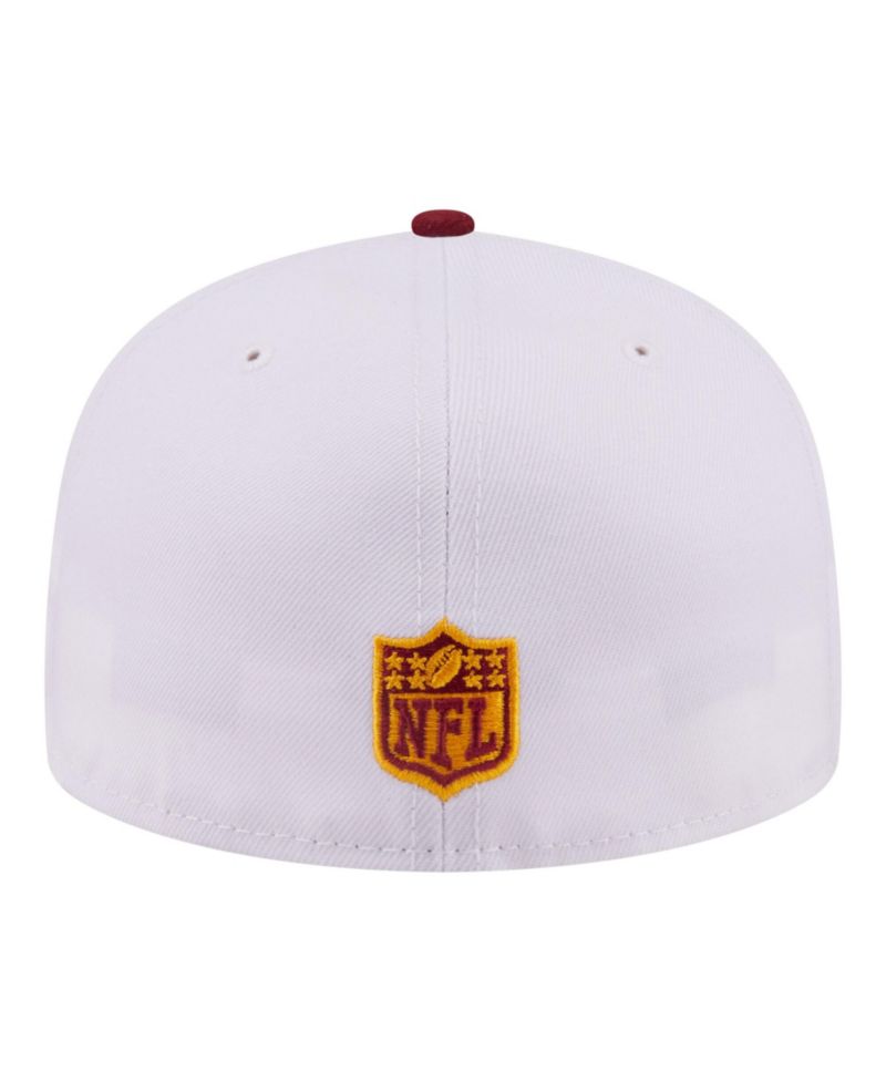 Men's White/Burgundy Washington Commanders Retro Swoop 59FIFTY Fitted Hat