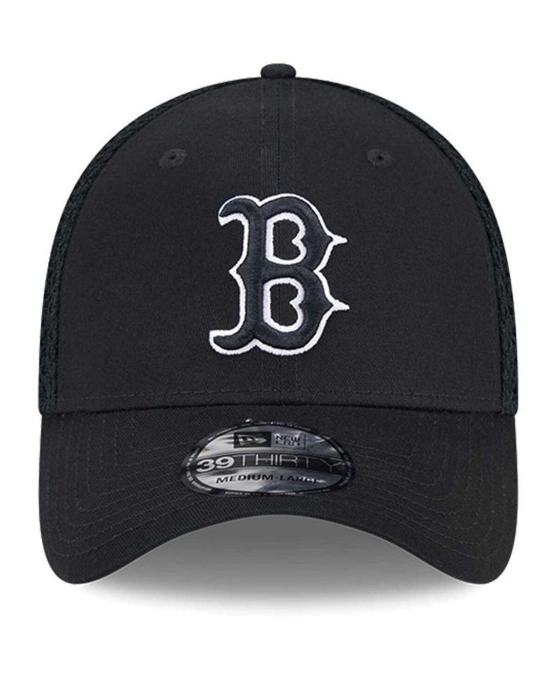 Men's Boston Red Sox Evergreen Black White Neo 39Thirty Flex Hat