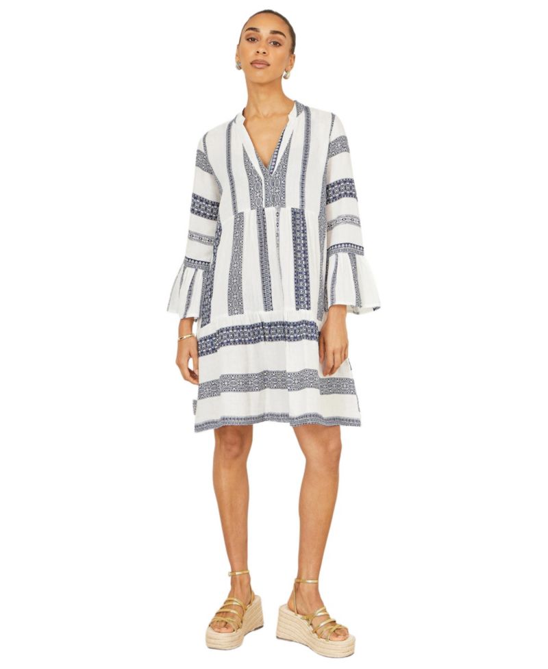 Women's Cotton Stripe Tunic Dress