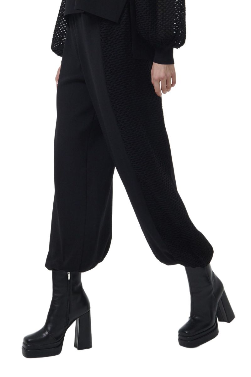 Women's Mesh Detail Knit Trousers