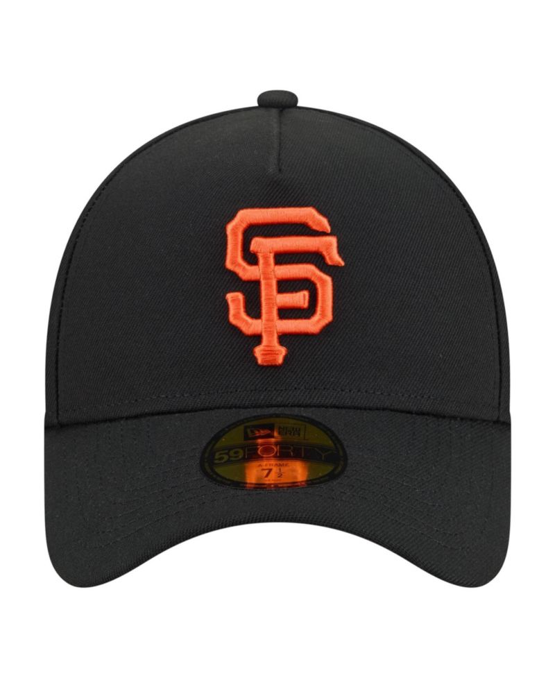 Men's Black San Francisco Giants A-Frame 59FORTY Fitted Hat