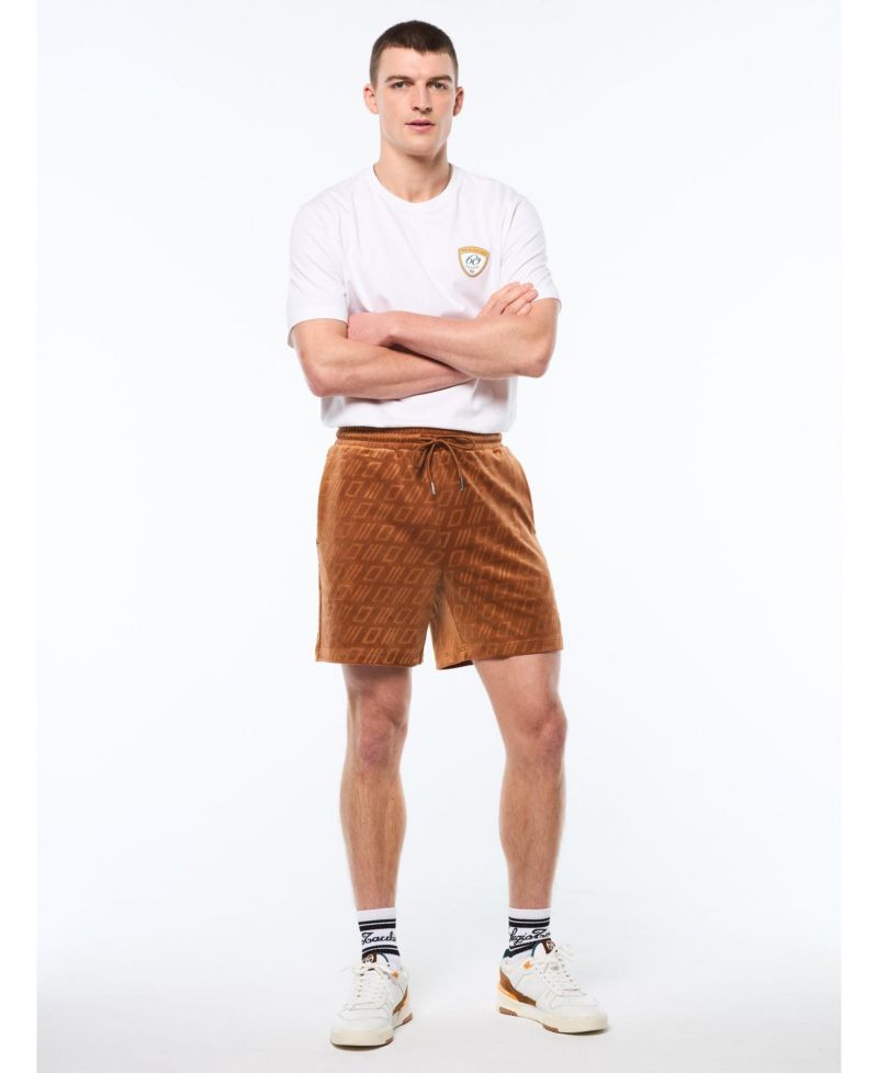 Men's Bandiera Debossed Velour Short