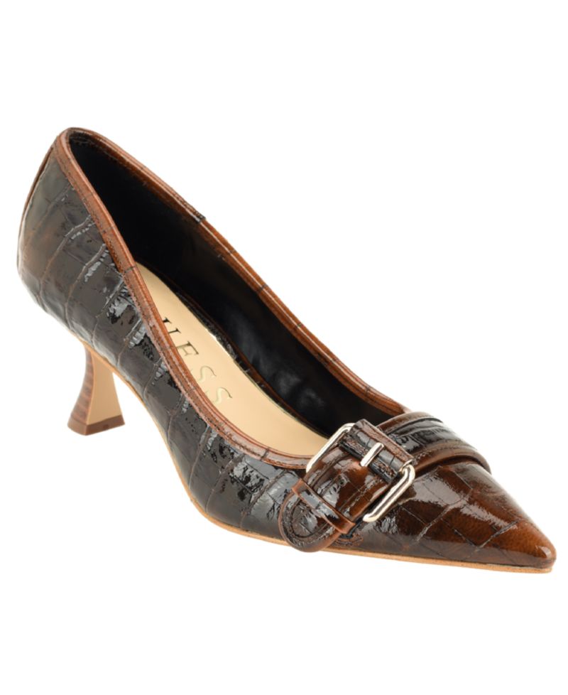Women's Andey Buckle Sculpted Kitten Heel Pump