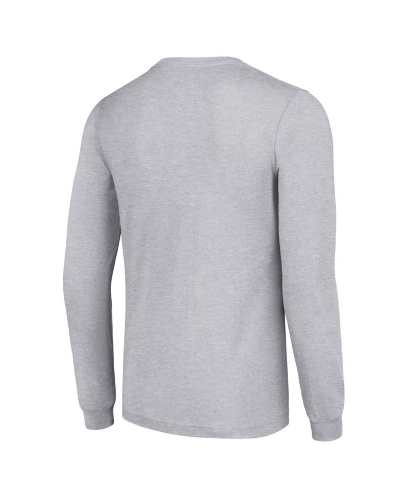 Men's Heather Gray Washington Commanders Long Sleeve T-Shirt
