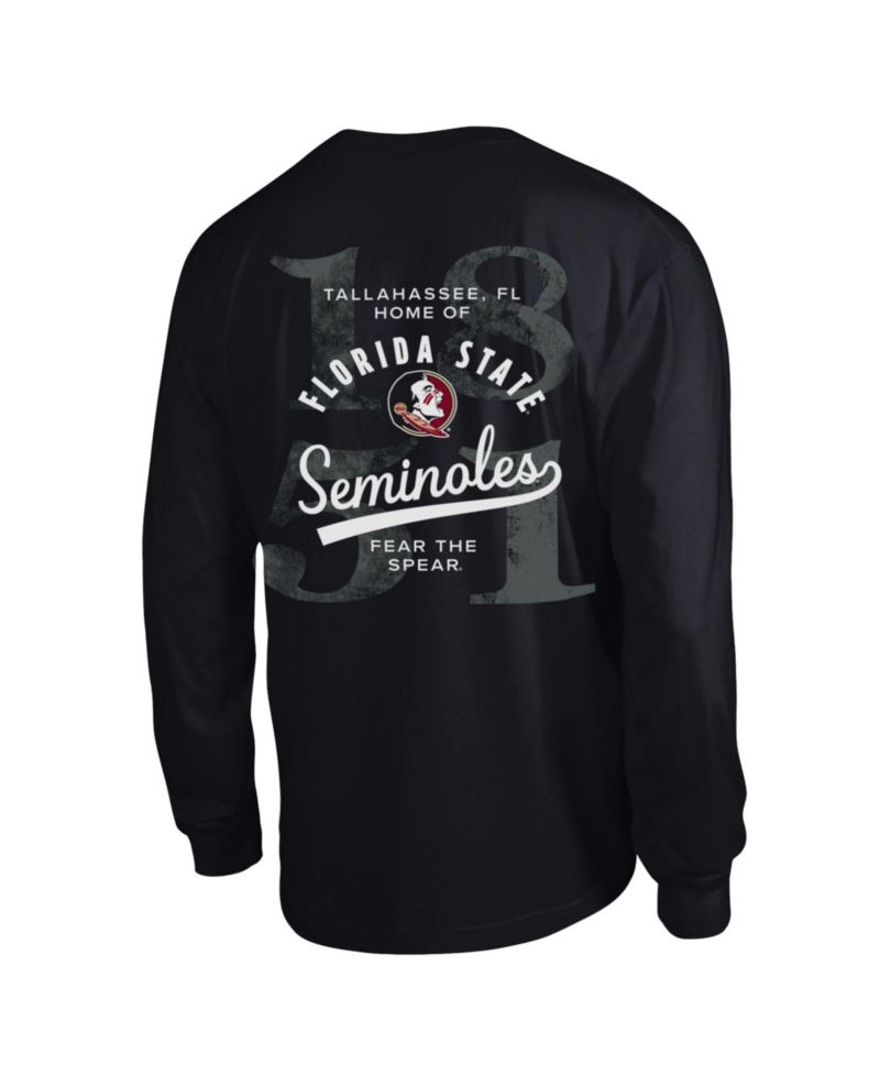 Men's Black Florida State Seminoles Laminated All-Star Long Sleeve T-Shirt
