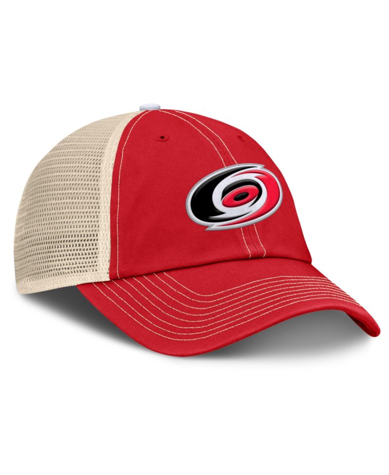 Men's Red/Natural Carolina Hurricanes Rival Trucker Adjustable Hat