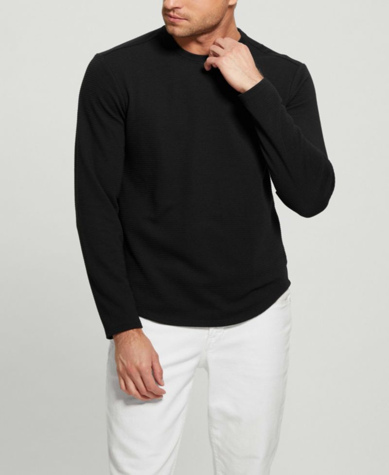Men's Textured Long-Sleeve T-Shirt