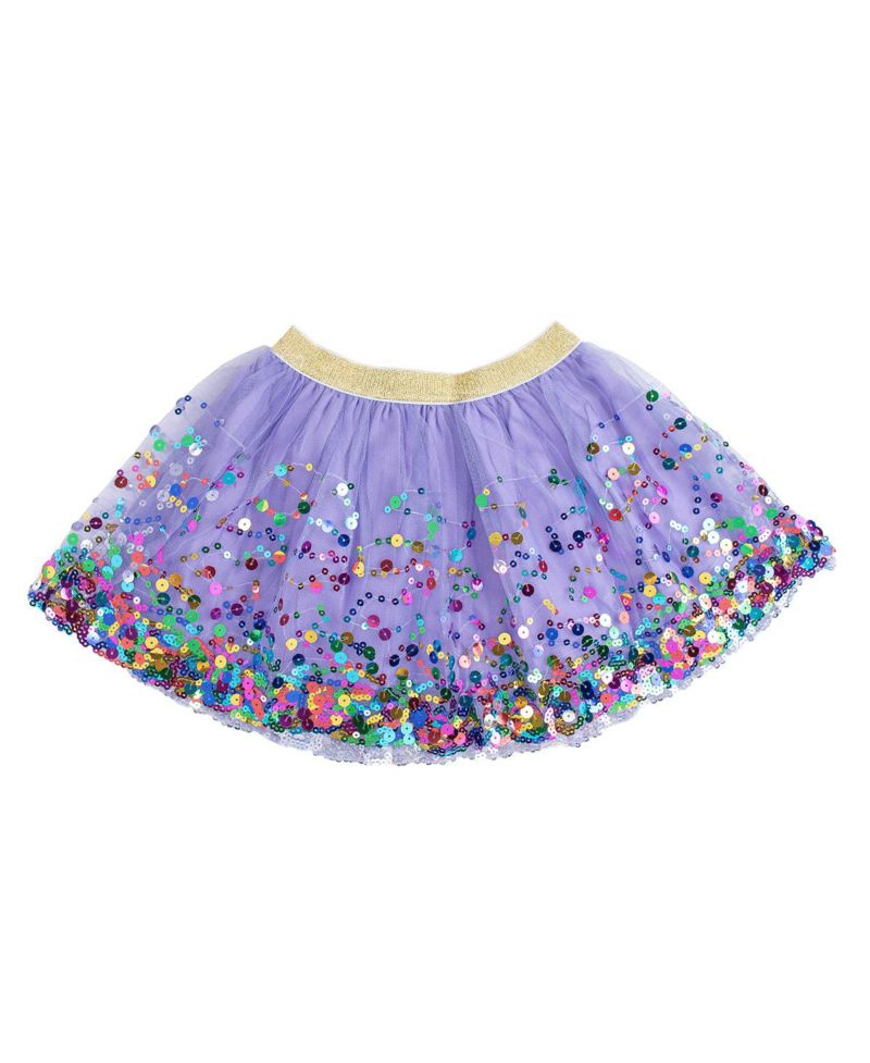 Little and Big Girls Lavender Confetti Tutu Skirt