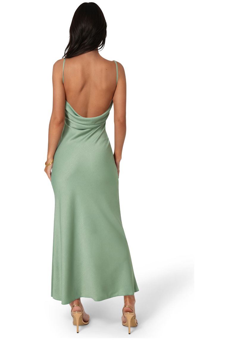 Women's Crepe Drape Back Maxi Dress