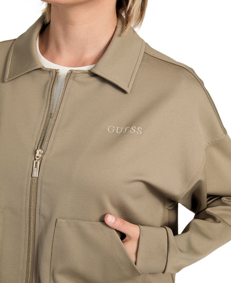 Women's Carla Collared Zip-Front Cropped Jacket