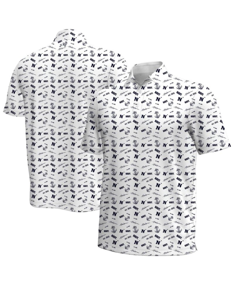 Men's Navy Midshipmen Gameday Armourfuse Classic-Fit Short-Sleeve Polo Shirt