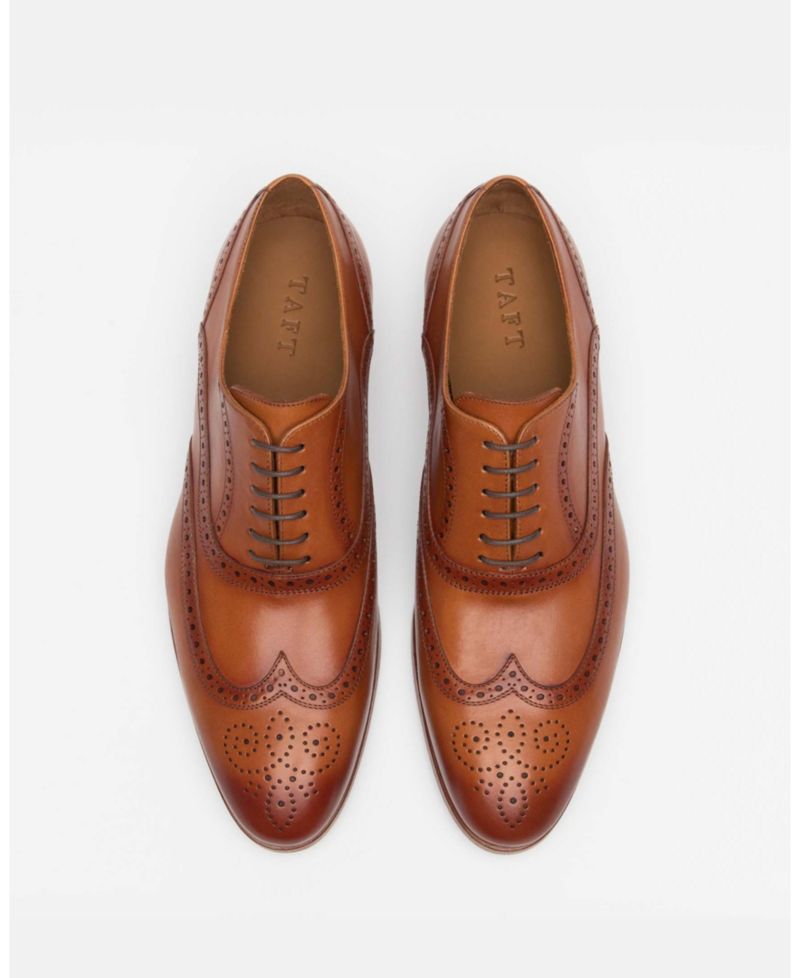 Men's Beck Handcrafted Brogue Wingtip Leather Dress Shoes