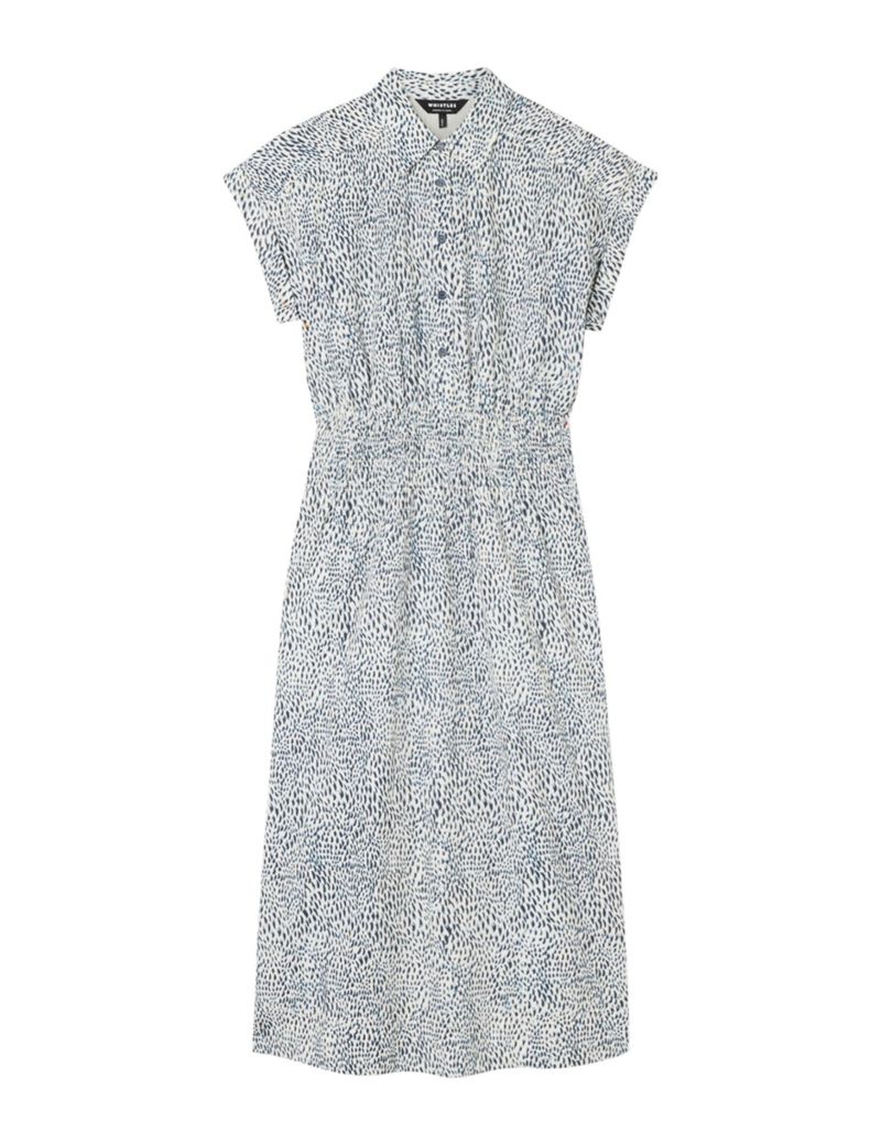 Women's Flecked Animal Collared Dress
